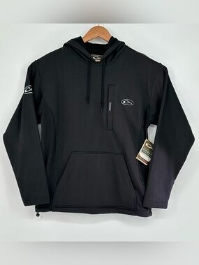 NWT! Drake Waterfowl Mens S Black Performance Hoodie 2.0 Pullover A7